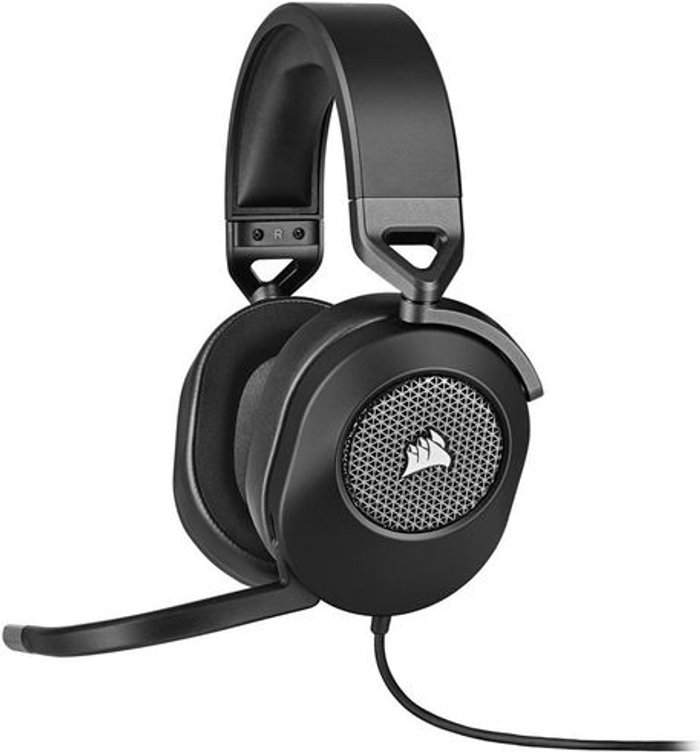 Currys Business | Corsair CORSAIR HS65 7.1 Gaming Headset - Carbon, Black Corsair CORSAIR HS65 7.1 Gaming Headset - Carbon, Black