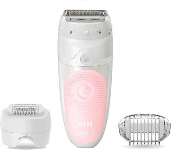 Currys Business | Braun BRAUN Silk-épil 5 5-620 Wet & Dry Epilator - White & Pink Braun BRAUN Silk-épil 5 5-620 Wet & Dry Epilator - White & Pink