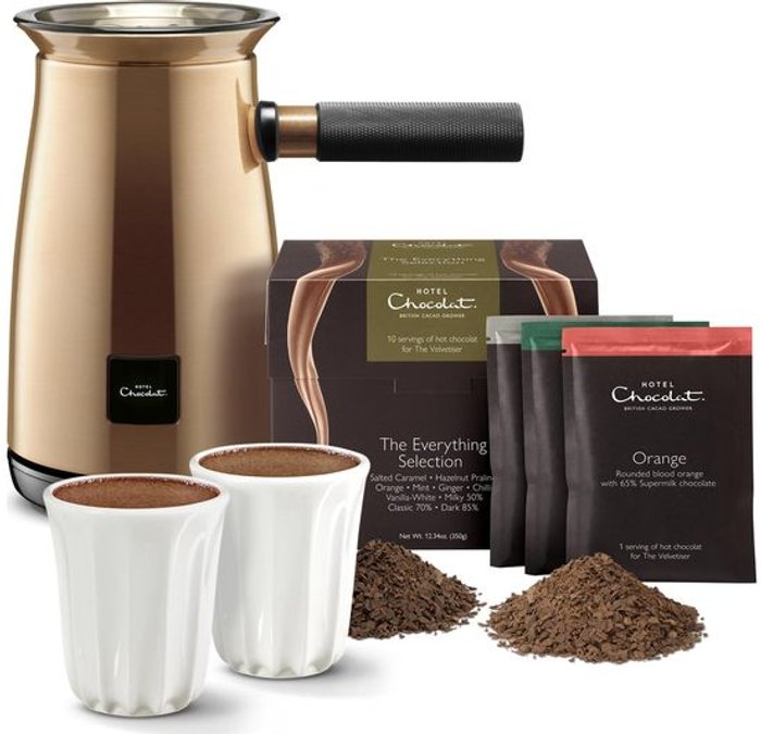 Currys Business | Hotel Chocolat HOTEL CHOCOLAT HC01 Velvetiser Hot Chocolate Machine - Copper Hotel Chocolat HOTEL CHOCOLAT HC01 Velvetiser Hot Chocolate Machine - Copper