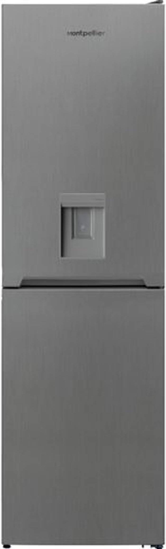 Currys Business | Montpellier Montpellier MFF185DX 54cm 50/50 Frost Free Fridge Freezer with Drinks Dispenser - Inox Montpellier Montpellier MFF185DX 54cm 50/50 Frost Free Fridge Freezer with Drinks Dispenser - Inox