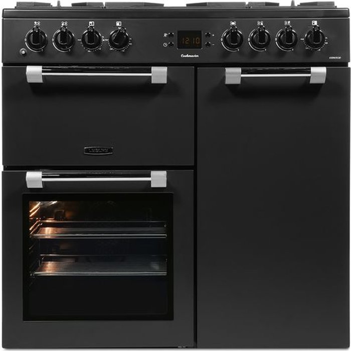 Currys Business | Leisure LEISURE CK90F530T 90 cm Dual Fuel Range Cooker - Anthracite, Black Leisure LEISURE CK90F530T 90 cm Dual Fuel Range Cooker - Anthracite, Black