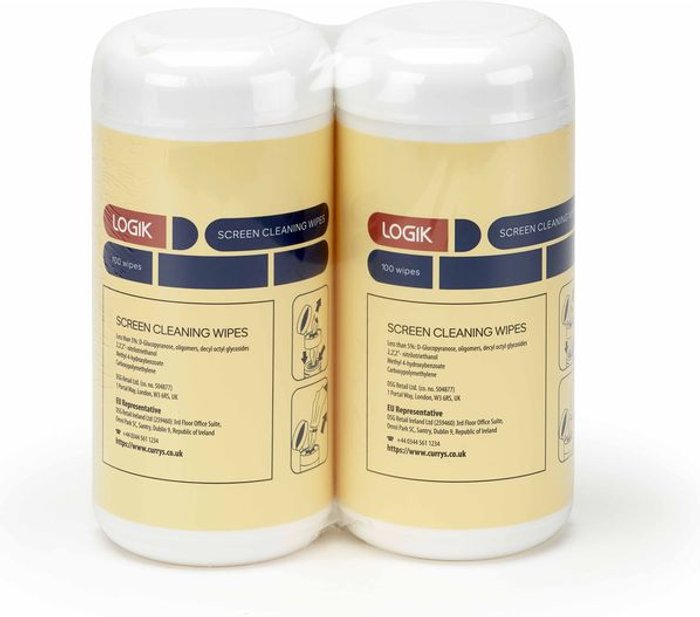 Currys Business | Logik LOGIK LSW20020 Screen Cleaning Wipes - 200 Wipes Logik LOGIK LSW20020 Screen Cleaning Wipes - 200 Wipes
