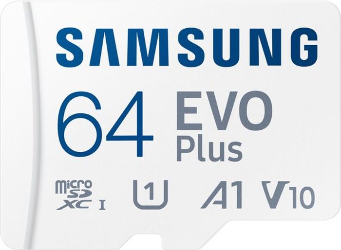 Currys Business | Samsung SAMSUNG EVO Plus Class 10 microSDXC Memory Card - 64 GB Samsung SAMSUNG EVO Plus Class 10 microSDXC Memory Card - 64 GB