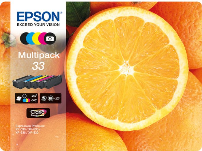 Currys Business | Epson EPSON No. 33 Oranges 5-Colour Ink Cartridges - Multipack Epson EPSON No. 33 Oranges 5-Colour Ink Cartridges - Multipack
