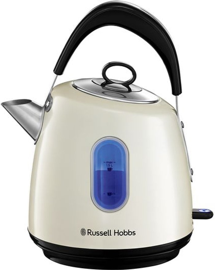 Currys Business | Russell Hobbs RUSSELL HOBBS Stylevia 28132 Traditional Kettle - Cream Russell Hobbs RUSSELL HOBBS Stylevia 28132 Traditional Kettle - Cream