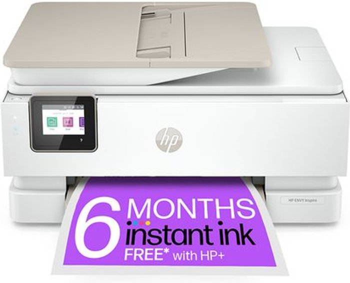 Currys Business | HP HP ENVY Inspire 7924e All-in-One Wireless Inkjet Printer with HP Plus, White,Silver/Grey HP HP ENVY Inspire 7924e All-in-One Wireless Inkjet Printer with HP Plus, White,Silver/Grey