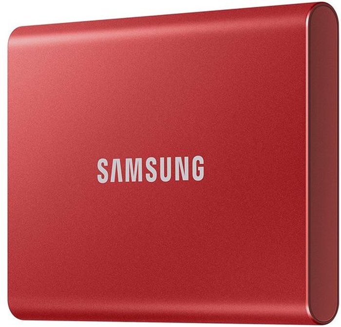 Currys Business | Samsung SAMSUNG T7 Portable External SSD - 2 TB, Red, Red Samsung SAMSUNG T7 Portable External SSD - 2 TB, Red, Red