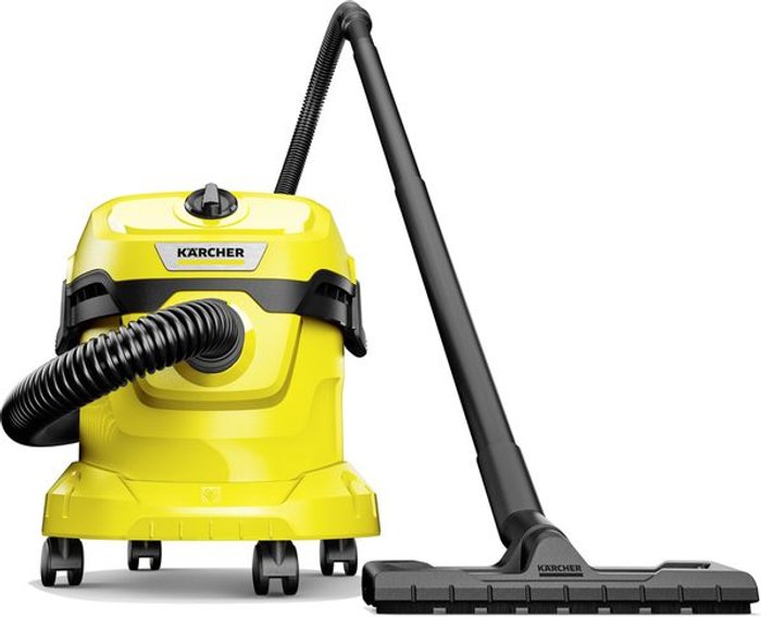Currys Business | Karcher Kärcher WD 2 Plus Wet & Dry Cleaner - Yellow Karcher Kärcher WD 2 Plus Wet & Dry Cleaner - Yellow