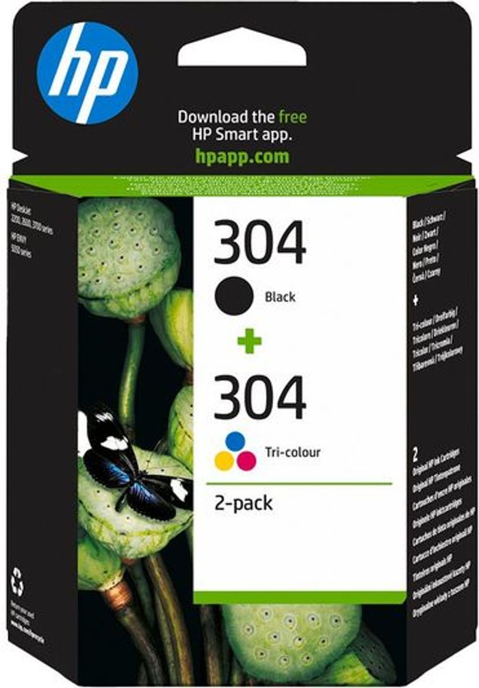 Currys Business | HP HP Combo 304 Tri-colour & Black Ink Cartridges - Twin Pack HP HP Combo 304 Tri-colour & Black Ink Cartridges - Twin Pack