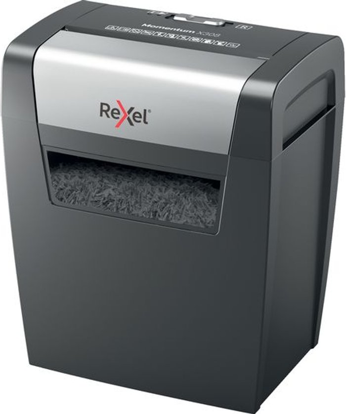 Currys Business | Rexel REXEL Momentum X308 Cross Cut Paper Shredder Rexel REXEL Momentum X308 Cross Cut Paper Shredder