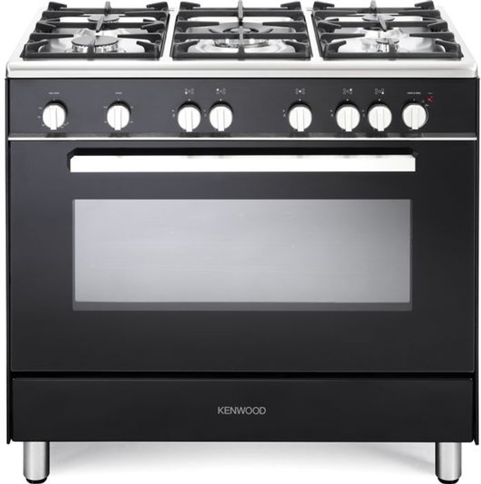 Currys Business | Kenwood KENWOOD CK307G 90 cm Gas Range Cooker Black & Chrome Kenwood KENWOOD CK307G 90 cm Gas Range Cooker Black & Chrome