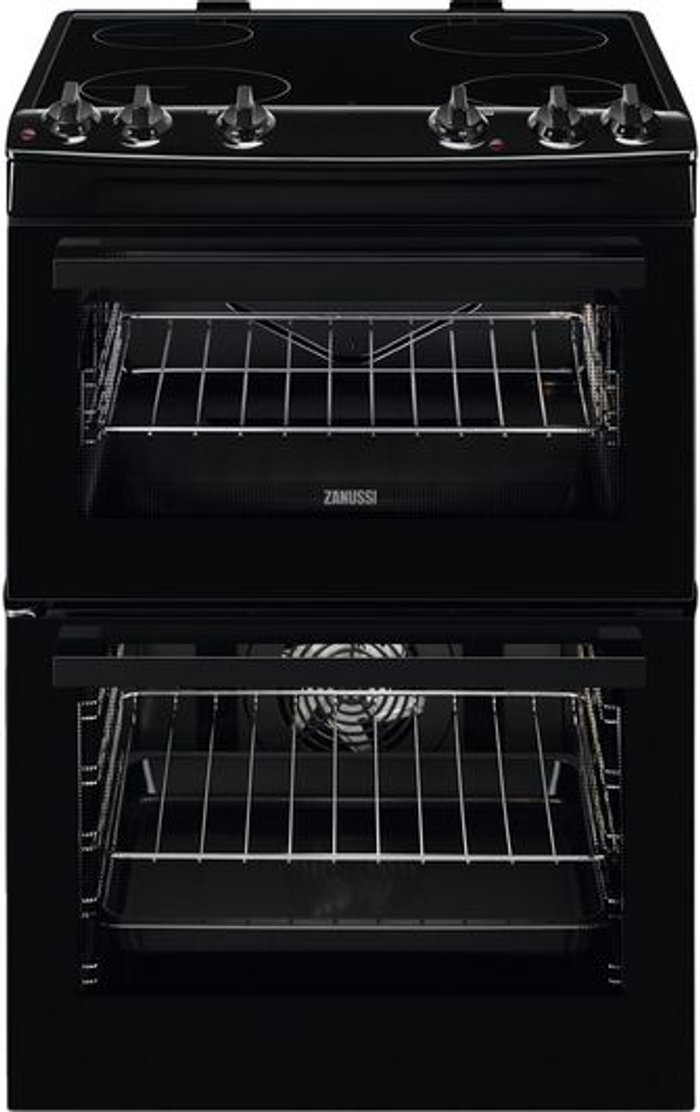 Currys Business | Zanussi ZANUSSI ZCV66050BA 60 cm Electric Ceramic Cooker - Black Zanussi ZANUSSI ZCV66050BA 60 cm Electric Ceramic Cooker - Black