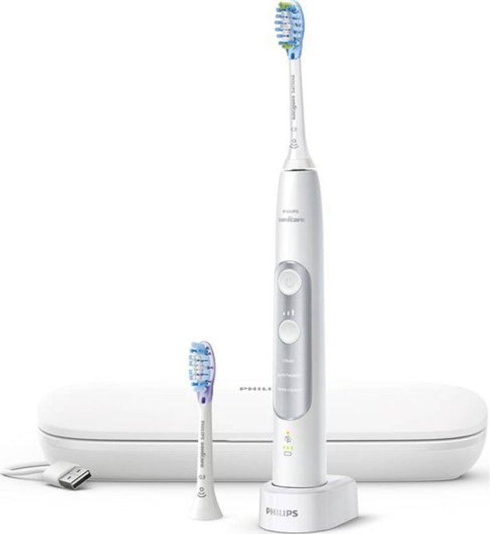Currys Business | Philips PHILIPS Sonicare ExpertClean 7300 Electric Toothbrush - White Silver Philips PHILIPS Sonicare ExpertClean 7300 Electric Toothbrush - White Silver