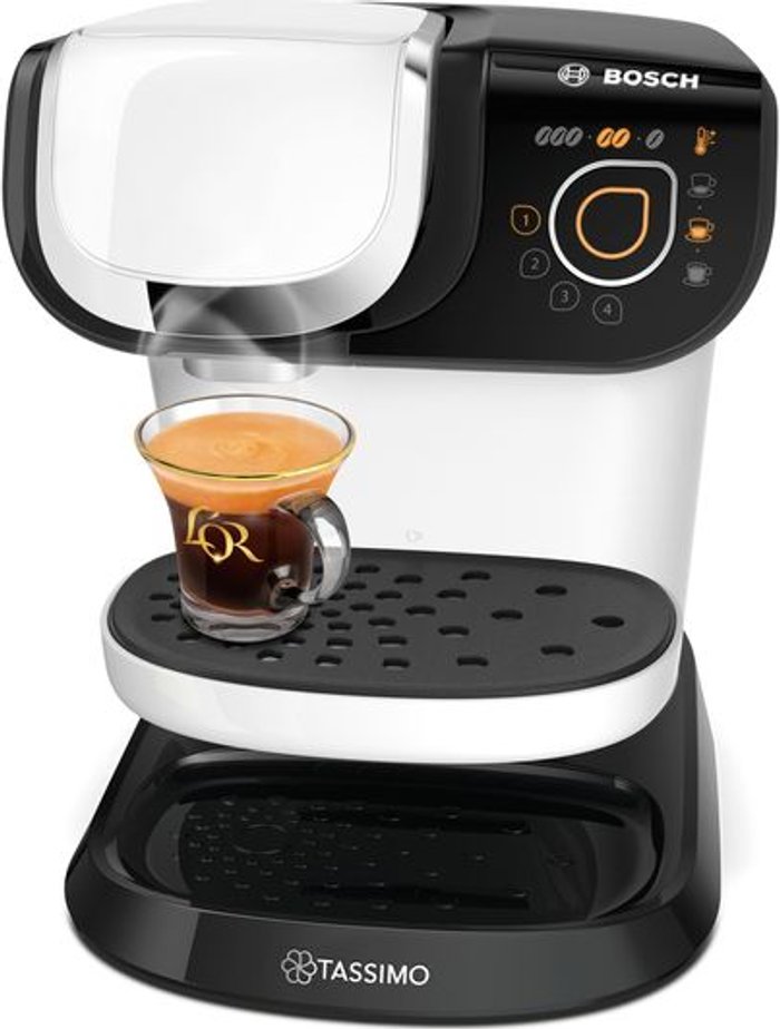 Currys Business | Tassimo TASSIMO by Bosch My Way 2 TAS6504GB Coffee Machine with BRITA Filter - White Tassimo TASSIMO by Bosch My Way 2 TAS6504GB Coffee Machine with BRITA Filter - White