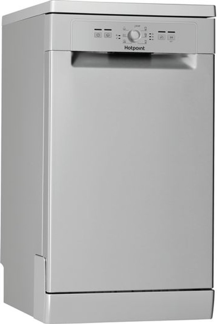 Currys Business | Hotpoint HOTPOINT HSFE 1B19 S UK N Slimline Dishwasher - Silver Hotpoint HOTPOINT HSFE 1B19 S UK N Slimline Dishwasher - Silver