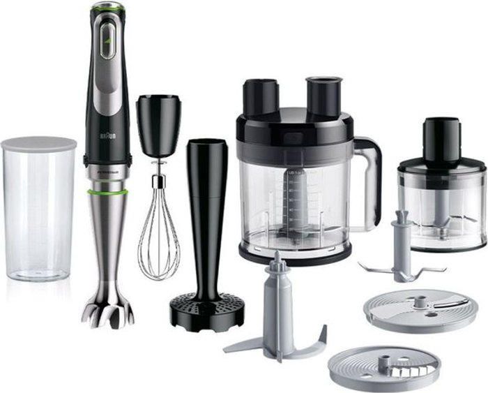 Currys Business | Braun BRAUN MultiQuick 9 MQ9187XLI Hand Blender - Black, Black Braun BRAUN MultiQuick 9 MQ9187XLI Hand Blender - Black, Black