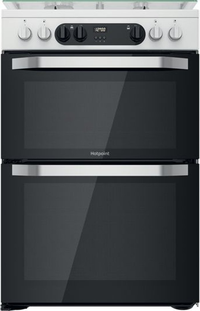 Currys Business | Hotpoint HOTPOINT HDM67G9C2CW 60 cm Dual Fuel Cooker - White Hotpoint HOTPOINT HDM67G9C2CW 60 cm Dual Fuel Cooker - White