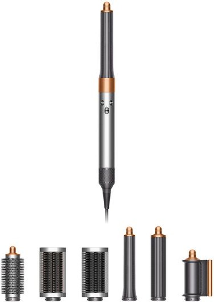 Currys Business | Dyson DYSON Airwrap Complete Long Hair Styler - Nickel & Copper, Orange,Silver/Grey Dyson DYSON Airwrap Complete Long Hair Styler - Nickel & Copper, Orange,Silver/Grey