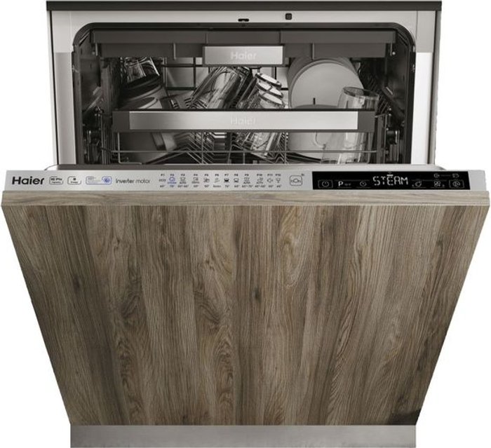 Currys Business | Haier Haier XIB6B2S3FS Wifi Connected Fully Integrated Standard Dishwasher - Silver Control Panel - B Rated Haier Haier XIB6B2S3FS Wifi Connected Fully Integrated Standard Dishwasher - Silver Control Panel - B Rated
