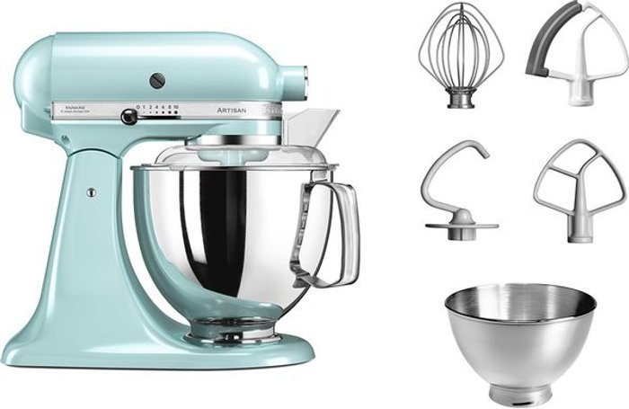 Currys Business | KitchenAid KITCHENAID Artisan 5KSM175PSBIC Stand Mixer - Ice Blue, Blue KitchenAid KITCHENAID Artisan 5KSM175PSBIC Stand Mixer - Ice Blue, Blue