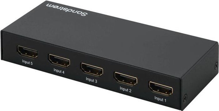 Currys Business | SANDSTROM SANDSTROM SHDSW18 5-Port HDMI Switch Box SANDSTROM SANDSTROM SHDSW18 5-Port HDMI Switch Box