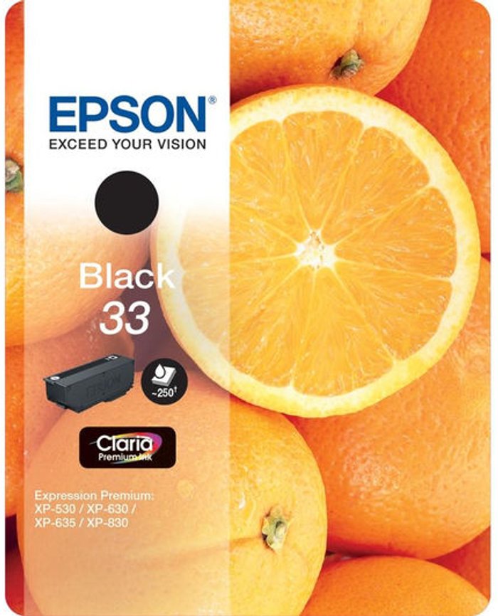 Currys Business | Epson EPSON No. 33 Oranges Black Ink Cartridge Epson EPSON No. 33 Oranges Black Ink Cartridge