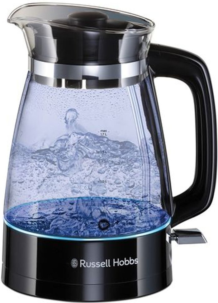 Currys Business | Russell Hobbs RUSSELL HOBBS Classic 26080 Jug Kettle - Black & Glass Russell Hobbs RUSSELL HOBBS Classic 26080 Jug Kettle - Black & Glass
