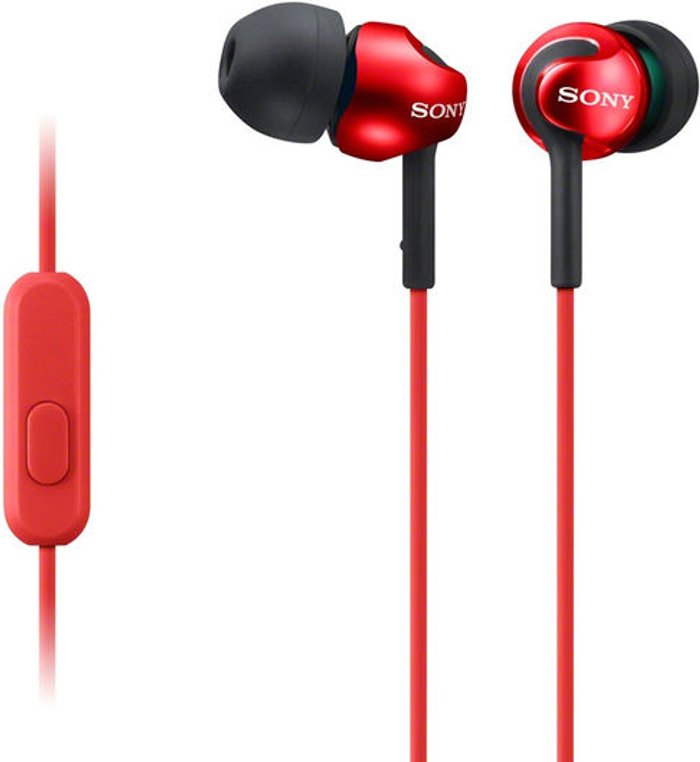 Currys Business | Sony SONY MDR-EX110APR Headphones - Red Sony SONY MDR-EX110APR Headphones - Red
