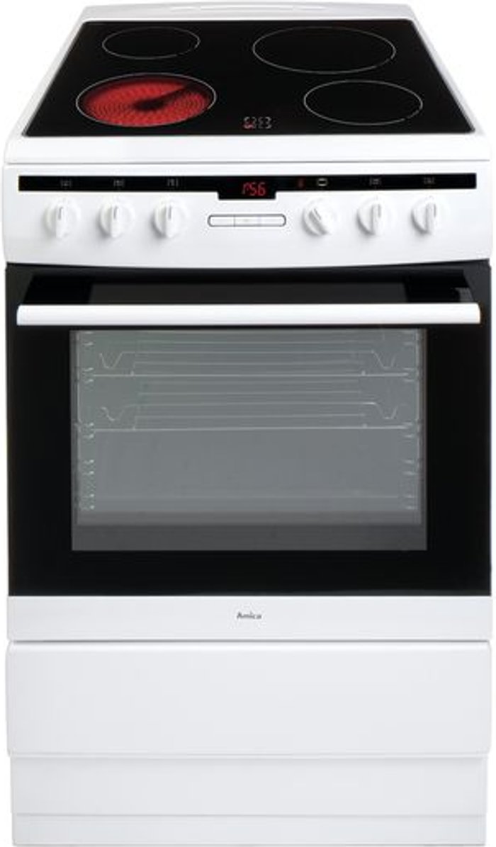 Currys Business | Amica Amica 608CE2TAW 60cm Electric Cooker with Ceramic Hob - White - A Rated Amica Amica 608CE2TAW 60cm Electric Cooker with Ceramic Hob - White - A Rated