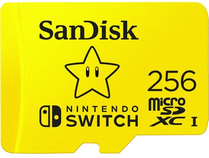 Currys Business | Sandisk SANDISK Class 10 microSDXC Memory Card for Nintendo Switch - 256 GB, Yellow Sandisk SANDISK Class 10 microSDXC Memory Card for Nintendo Switch - 256 GB, Yellow