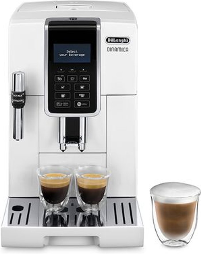 Currys Business | Delonghi DELONGHI Dinamica ECAM 350.35.W Bean to Cup Coffee Machine - White Delonghi DELONGHI Dinamica ECAM 350.35.W Bean to Cup Coffee Machine - White