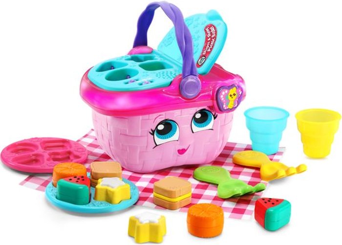 Currys Business | LeapFrog LEAPFROG Shapes & Sharing Picnic Basket - Pink LeapFrog LEAPFROG Shapes & Sharing Picnic Basket - Pink