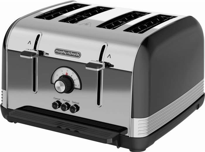 Currys Business | Morphy Richards MORPHY RICHARDS Venture Retro 240331 4-Slice Toaster - Black Morphy Richards MORPHY RICHARDS Venture Retro 240331 4-Slice Toaster - Black