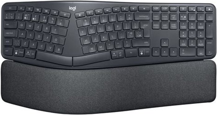 Currys Business | Logitech LOGITECH ERGO K860 Wireless Keyboard - Graphite, Black Logitech LOGITECH ERGO K860 Wireless Keyboard - Graphite, Black
