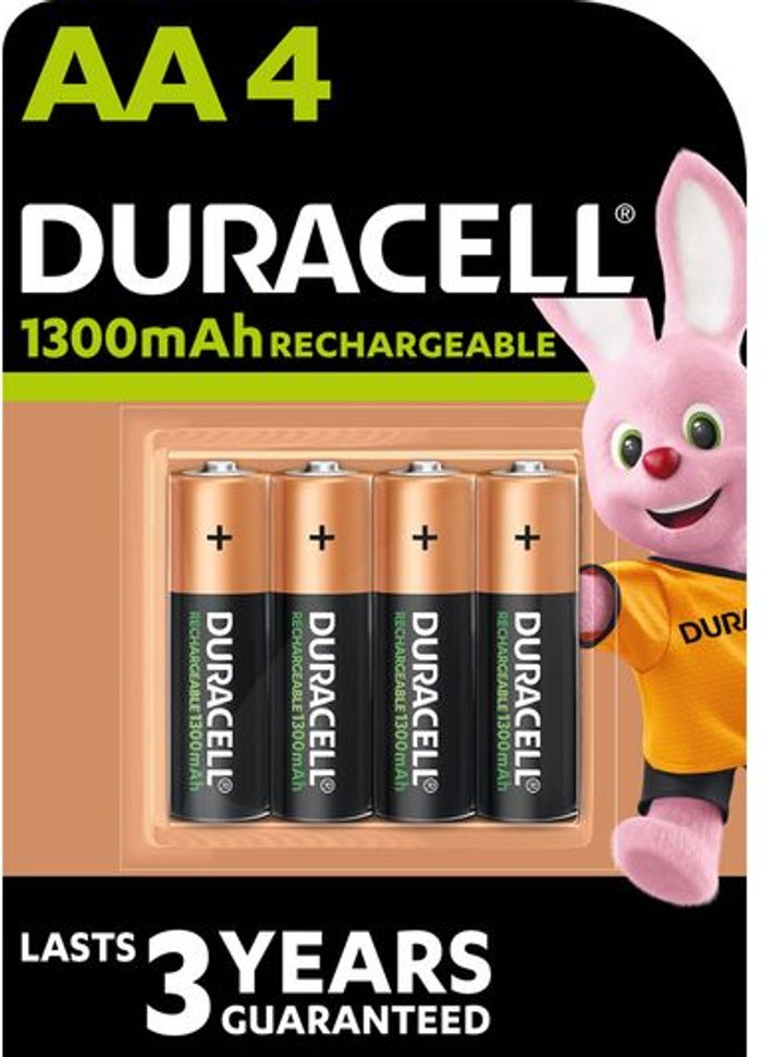 Currys Business | Duracell DURACELL AA NiMH Rechargeable Batteries - Pack of 4 Duracell DURACELL AA NiMH Rechargeable Batteries - Pack of 4