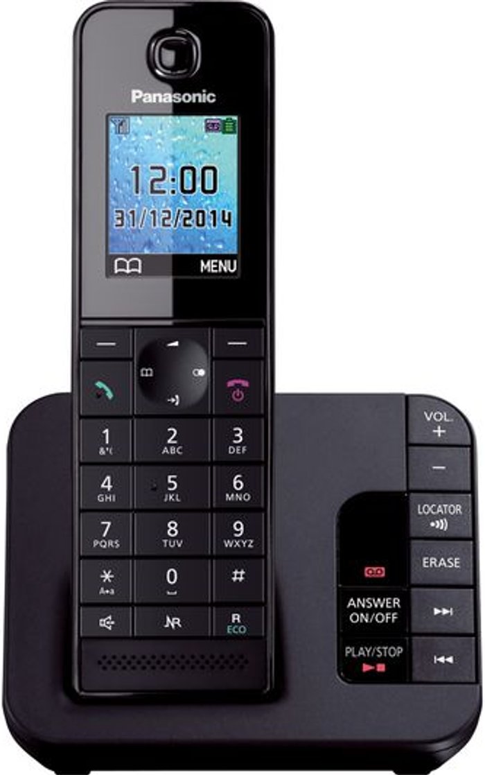Currys Business | Panasonic PANASONIC KX-TG8181EB Cordless Phone with Answering Machine Panasonic PANASONIC KX-TG8181EB Cordless Phone with Answering Machine