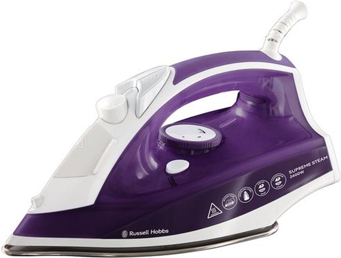 Currys Business | Russell Hobbs RUSSELL HOBBS Supremesteam 23060 Steam Iron - Purple Russell Hobbs RUSSELL HOBBS Supremesteam 23060 Steam Iron - Purple