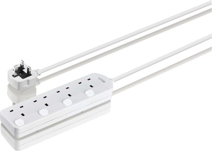 Currys Business | Logik LOGIK L4WAY4M18 4-Socket Extension Lead - 4 m Logik LOGIK L4WAY4M18 4-Socket Extension Lead - 4 m