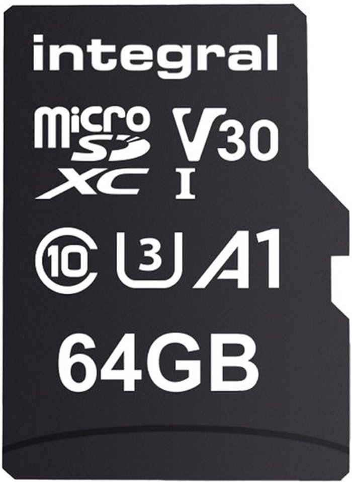 Currys Business | Integral INTEGRAL V30 Class 10 microSD Memory Card - 64 GB Integral INTEGRAL V30 Class 10 microSD Memory Card - 64 GB