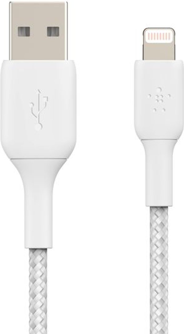 Currys Business | Belkin BELKIN Braided Lightning to USB-A Cable - 3 m Belkin BELKIN Braided Lightning to USB-A Cable - 3 m