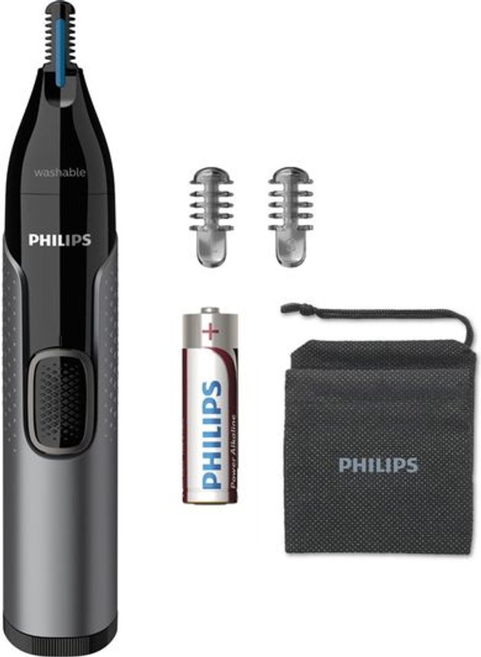 Currys Business | Philips PHILIPS Series 3000 NT3650/16 Wet & Dry Nose, Ear & Eyebrow Trimmer - Black Philips PHILIPS Series 3000 NT3650/16 Wet & Dry Nose, Ear & Eyebrow Trimmer - Black