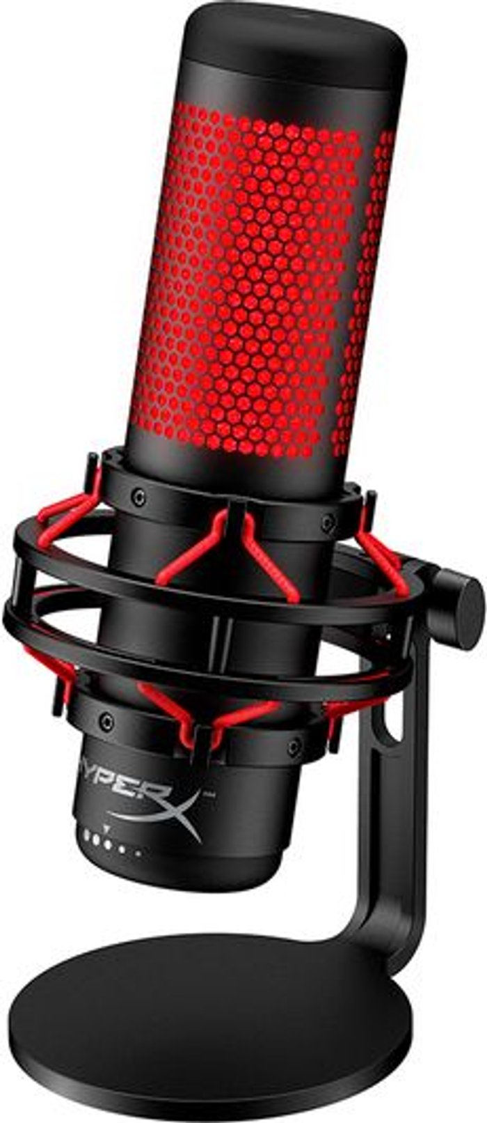 Currys Business | HYPERX HYPERX HX-MICQC-BK Quadcast Gaming Microphone - Black HYPERX HYPERX HX-MICQC-BK Quadcast Gaming Microphone - Black