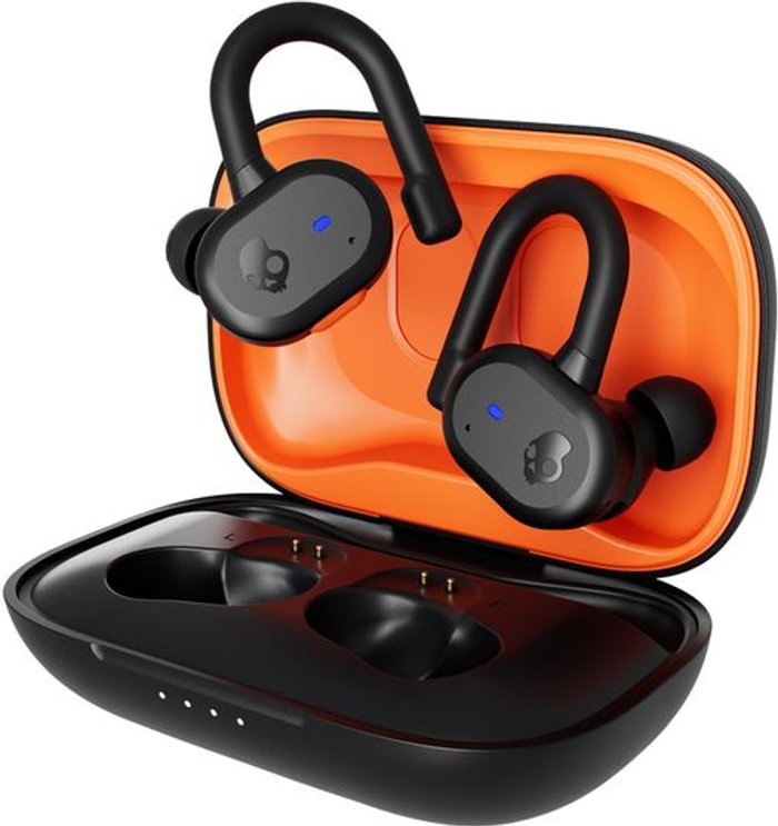 Currys Business | Skullcandy SKULLCANDY Push Active Wireless Bluetooth Sports Earbuds - True Black & Orange Skullcandy SKULLCANDY Push Active Wireless Bluetooth Sports Earbuds - True Black & Orange