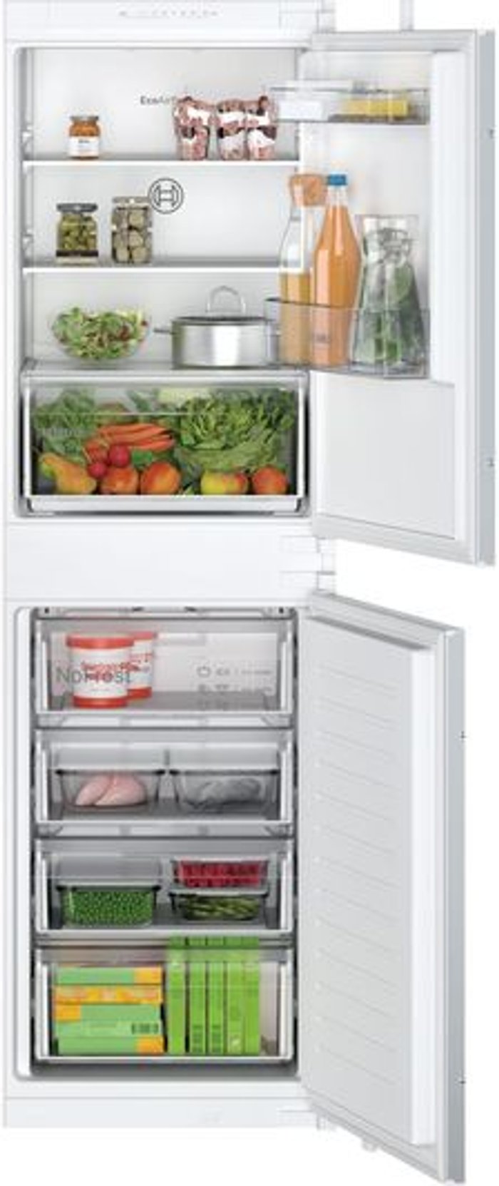 Currys Business | Bosch BOSCH Serie 2 KIN85NSF0G Integrated 50/50 Fridge Freezer - Sliding Hinge Bosch BOSCH Serie 2 KIN85NSF0G Integrated 50/50 Fridge Freezer - Sliding Hinge