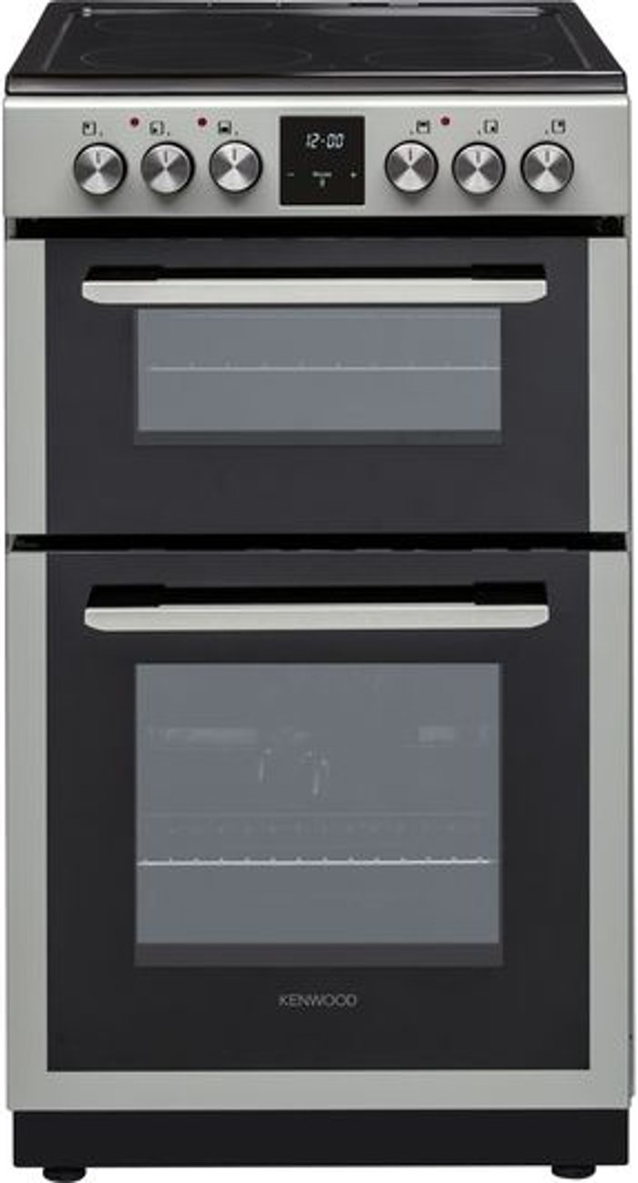Currys Business | Kenwood KENWOOD KTC506S19 50 cm Electric Ceramic Cooker - Silver, Silver/Grey Kenwood KENWOOD KTC506S19 50 cm Electric Ceramic Cooker - Silver, Silver/Grey