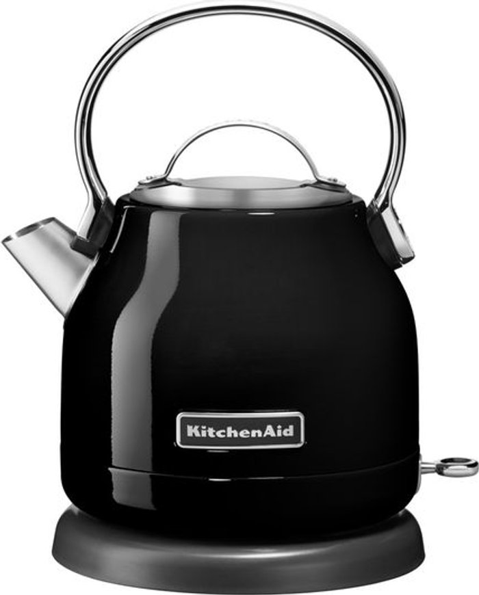 Currys Business | KitchenAid KITCHENAID 5KEK1222BOB Traditional Kettle - Onyx Black KitchenAid KITCHENAID 5KEK1222BOB Traditional Kettle - Onyx Black