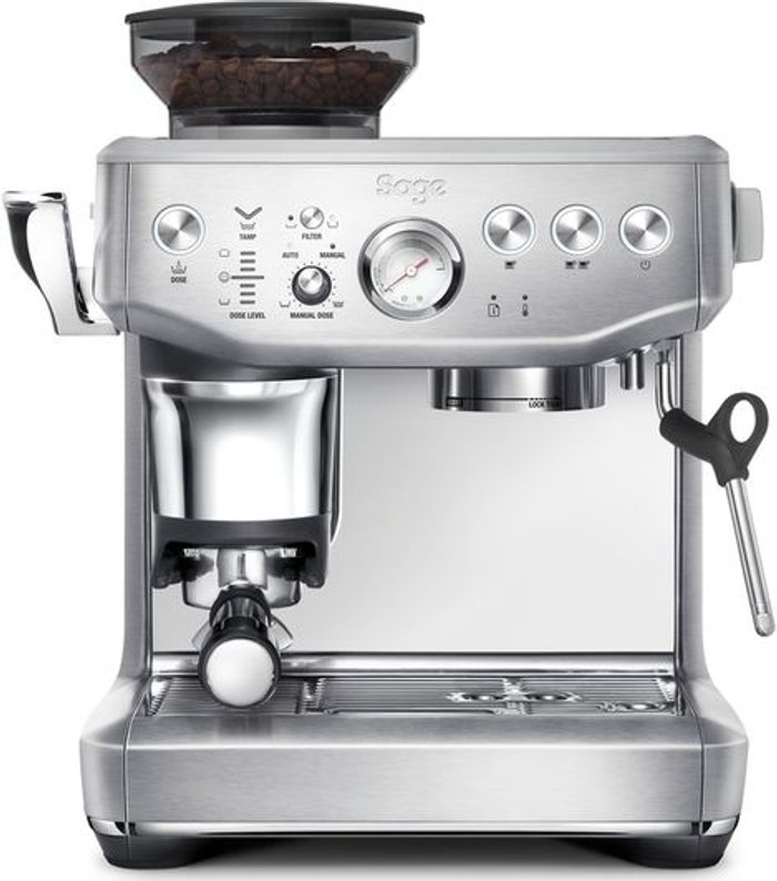 Currys Business | Sage SAGE Barista Express Impress Bean to Cup Coffee Machine - Stainless Steel, Stainless Steel Sage SAGE Barista Express Impress Bean to Cup Coffee Machine - Stainless Steel, Stainless Steel