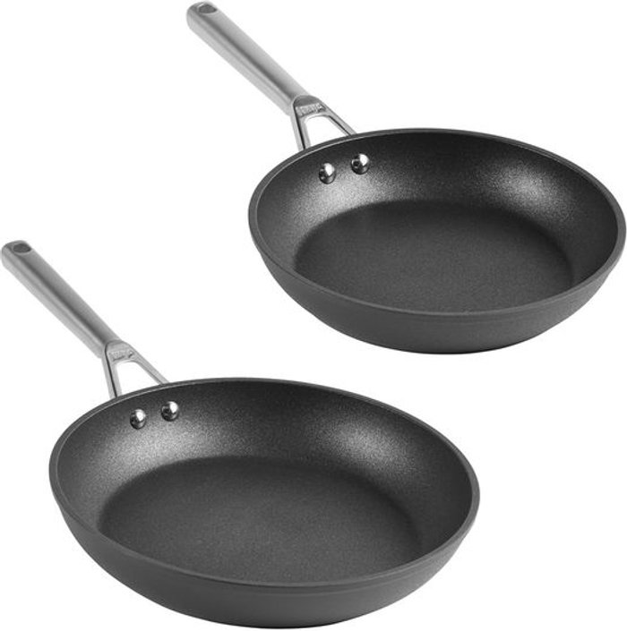 Currys Business | Ninja NINJA Foodi Zerostick C32000UK 2-piece Non-stick Frying Pan Set - Grey Ninja NINJA Foodi Zerostick C32000UK 2-piece Non-stick Frying Pan Set - Grey