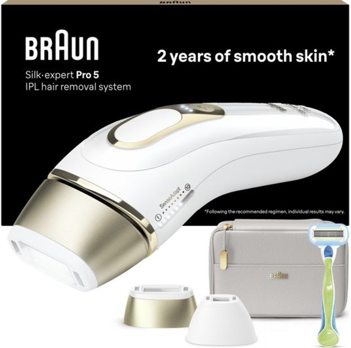 Currys Business | Braun BRAUN Silk-expert Pro 5 PL5124 IPL Hair Removal System - White Braun BRAUN Silk-expert Pro 5 PL5124 IPL Hair Removal System - White