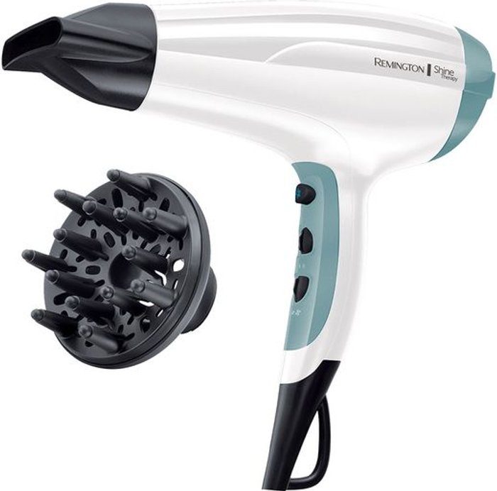 Currys Business | Remington Remington D5216 Shine Therapy Hair Dryer - White Remington Remington D5216 Shine Therapy Hair Dryer - White